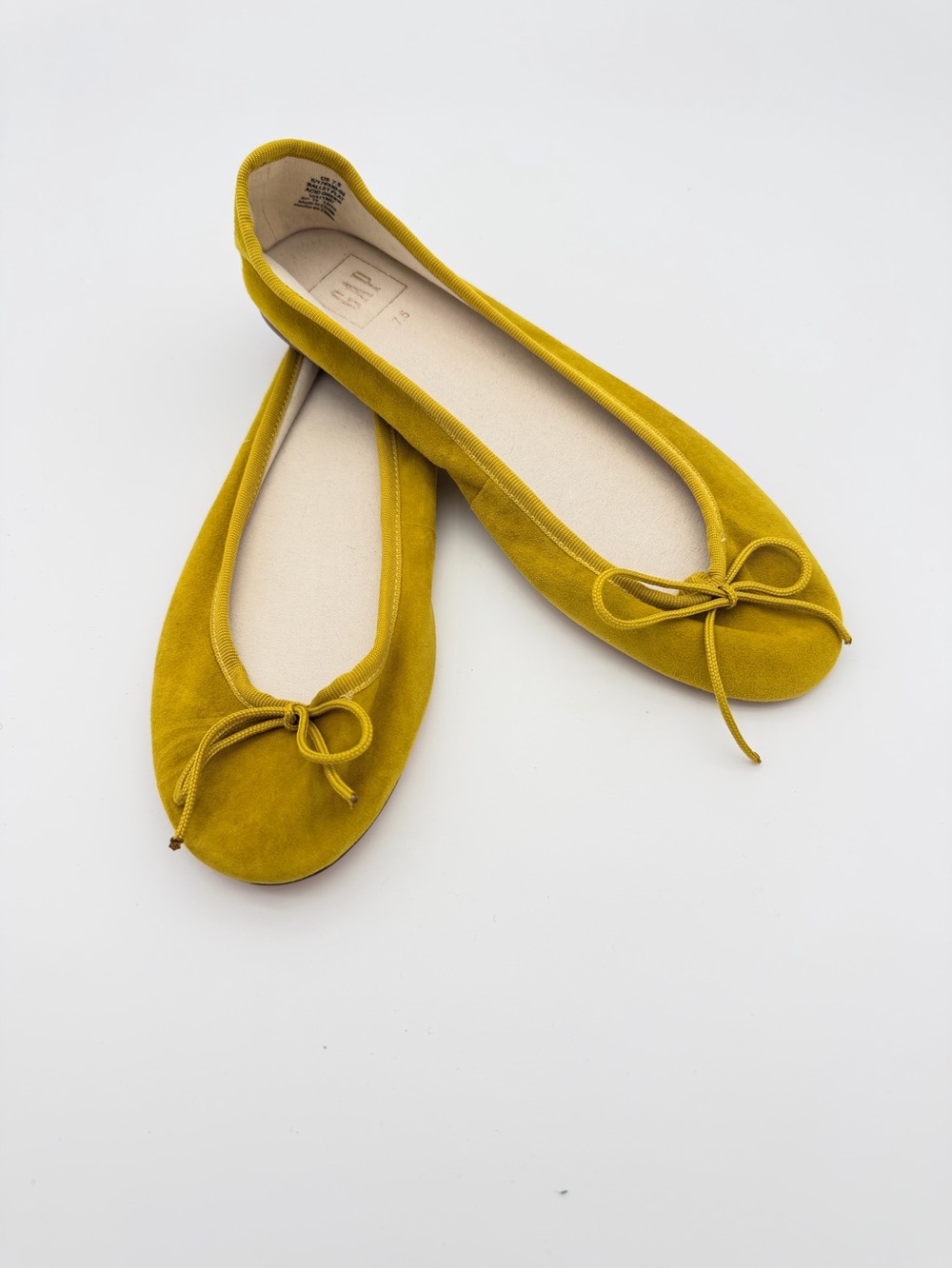 Gap Mustard Yellow Women's Ballet Flats Acid Yellow Soft 7.5